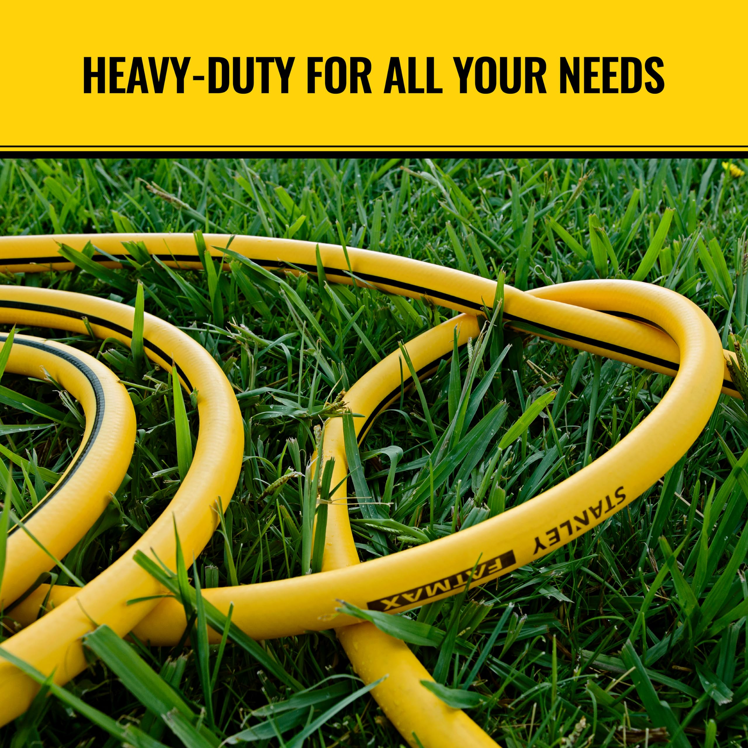 Stanley FATMAX Professional Grade Garden Hose, 50 Feet x 5/8 Inch, Yellow, 500 PSI - Image 6