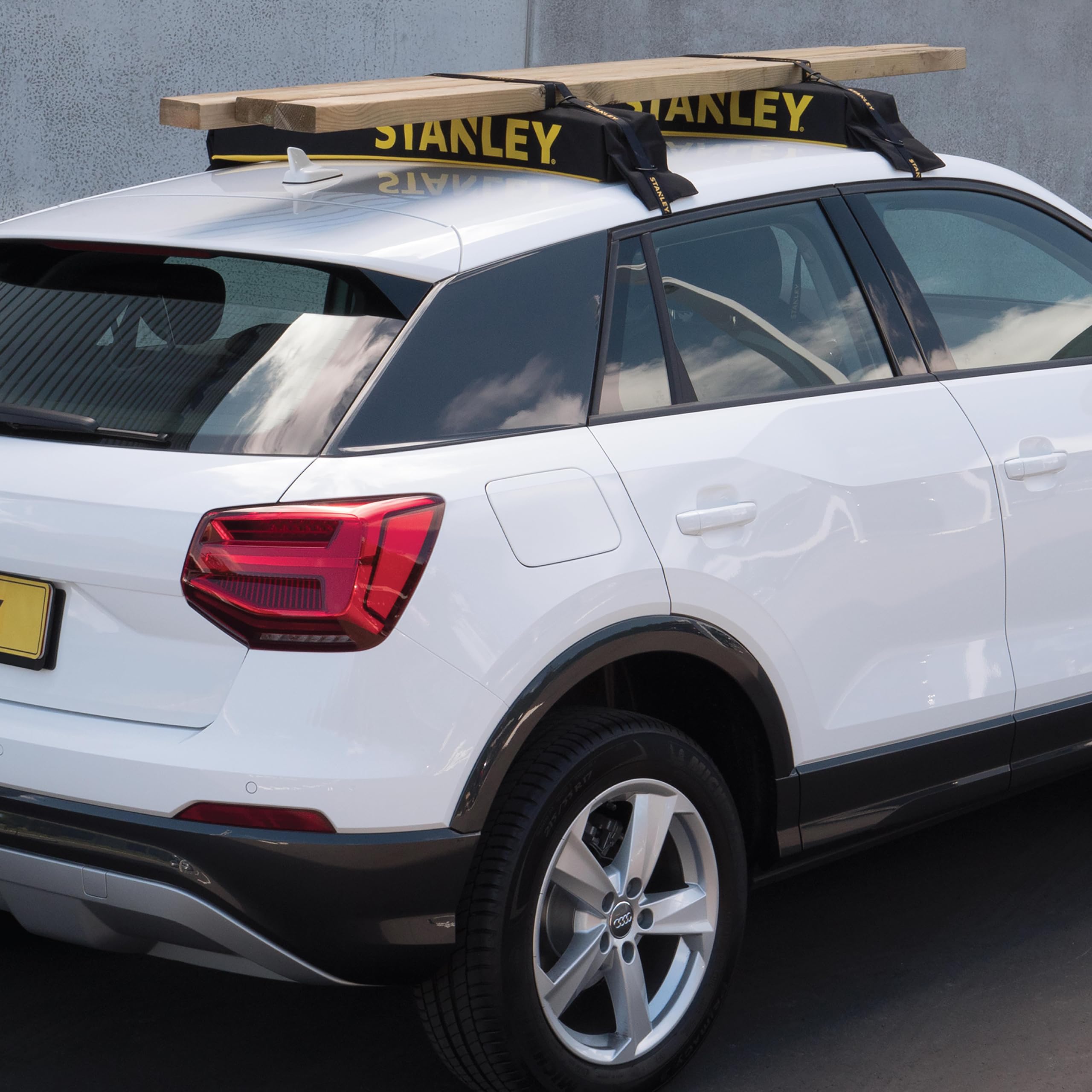 STANLEY S4000 Black/Yellow Universal Soft Roof Rack Pad and Luggage Carrier Kit with Heavy-Duty Tie Down Straps - Image 7