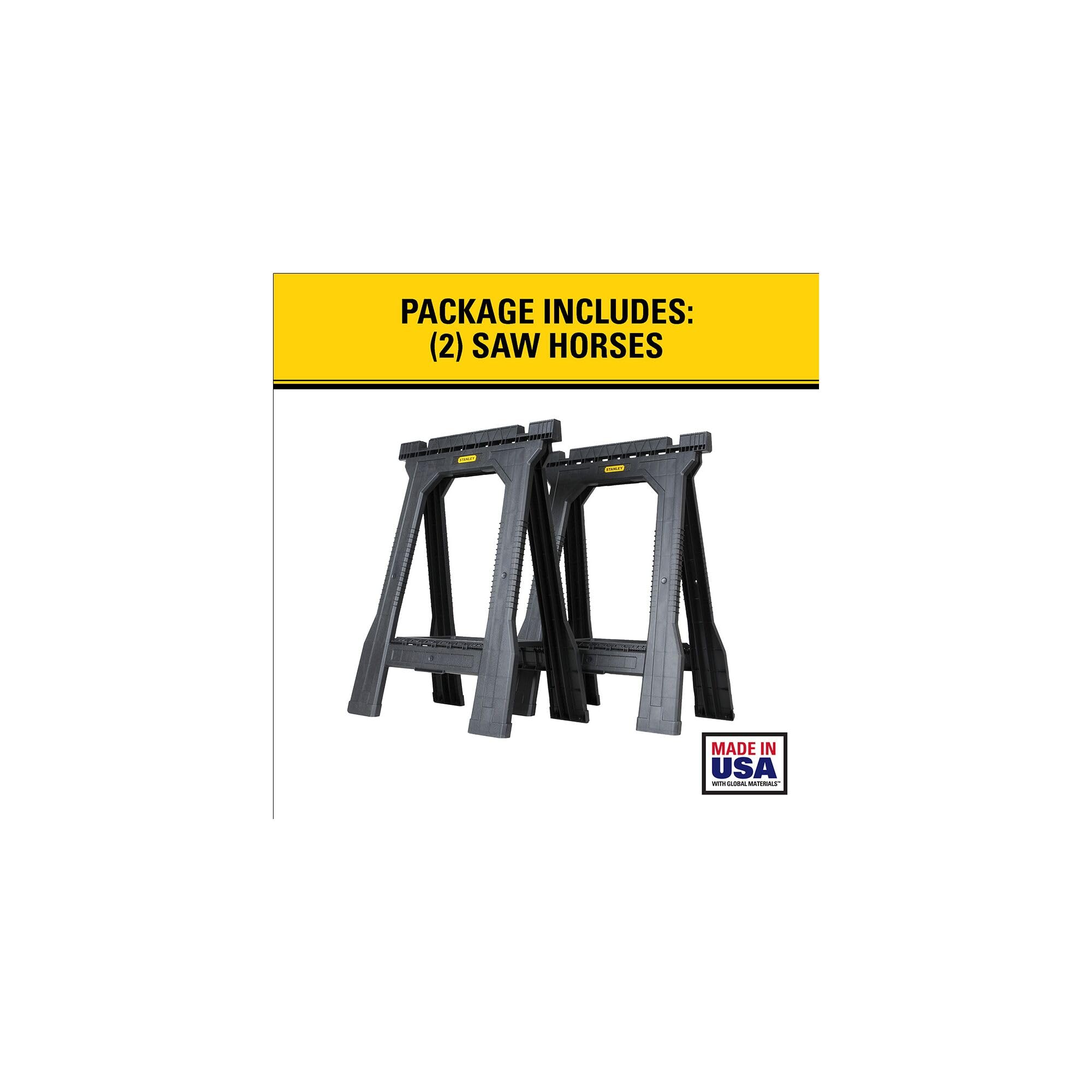 Stanley STST60952 Jr Folding Sawhorse Twin Pack - Image 3