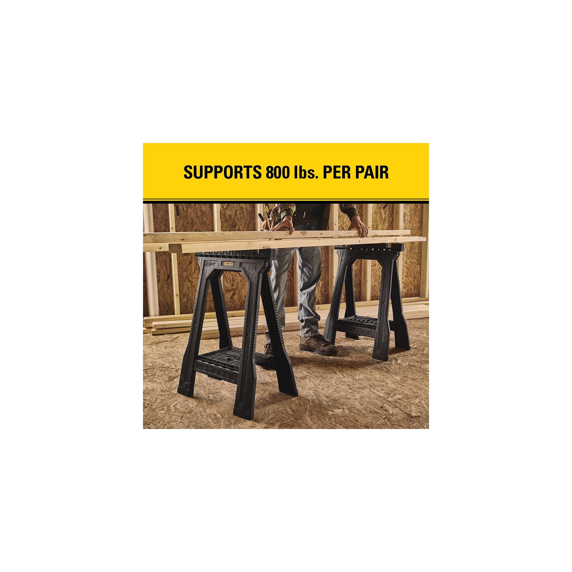Stanley STST60952 Jr Folding Sawhorse Twin Pack - Image 4